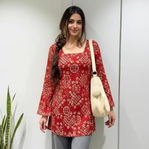 Designer Printed Short Kurti
